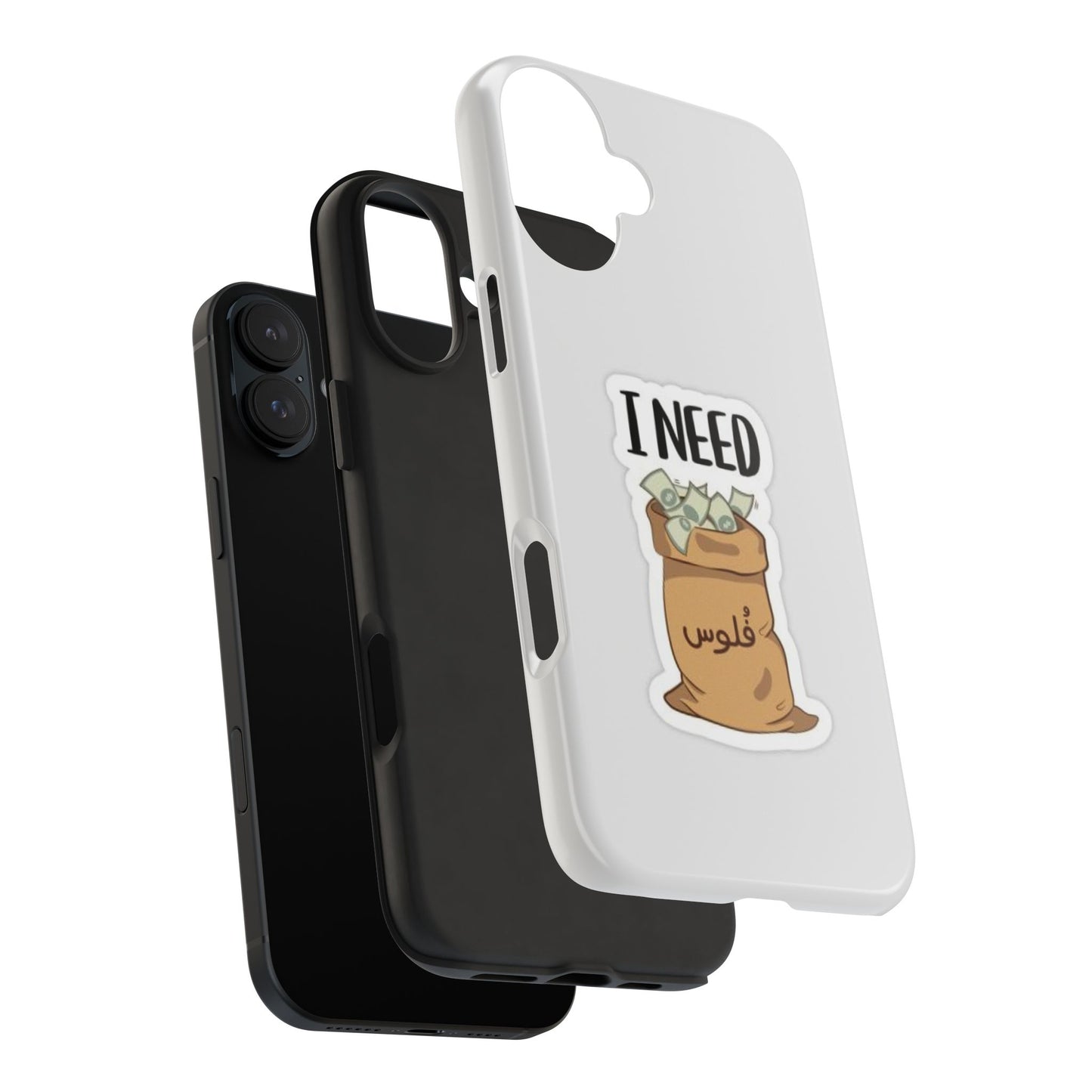 I Need Money Tough Phone Case, Funny Quote Phone Cover, Gift for Entrepreneurs, Motivation Case, Durable Phone Accessory