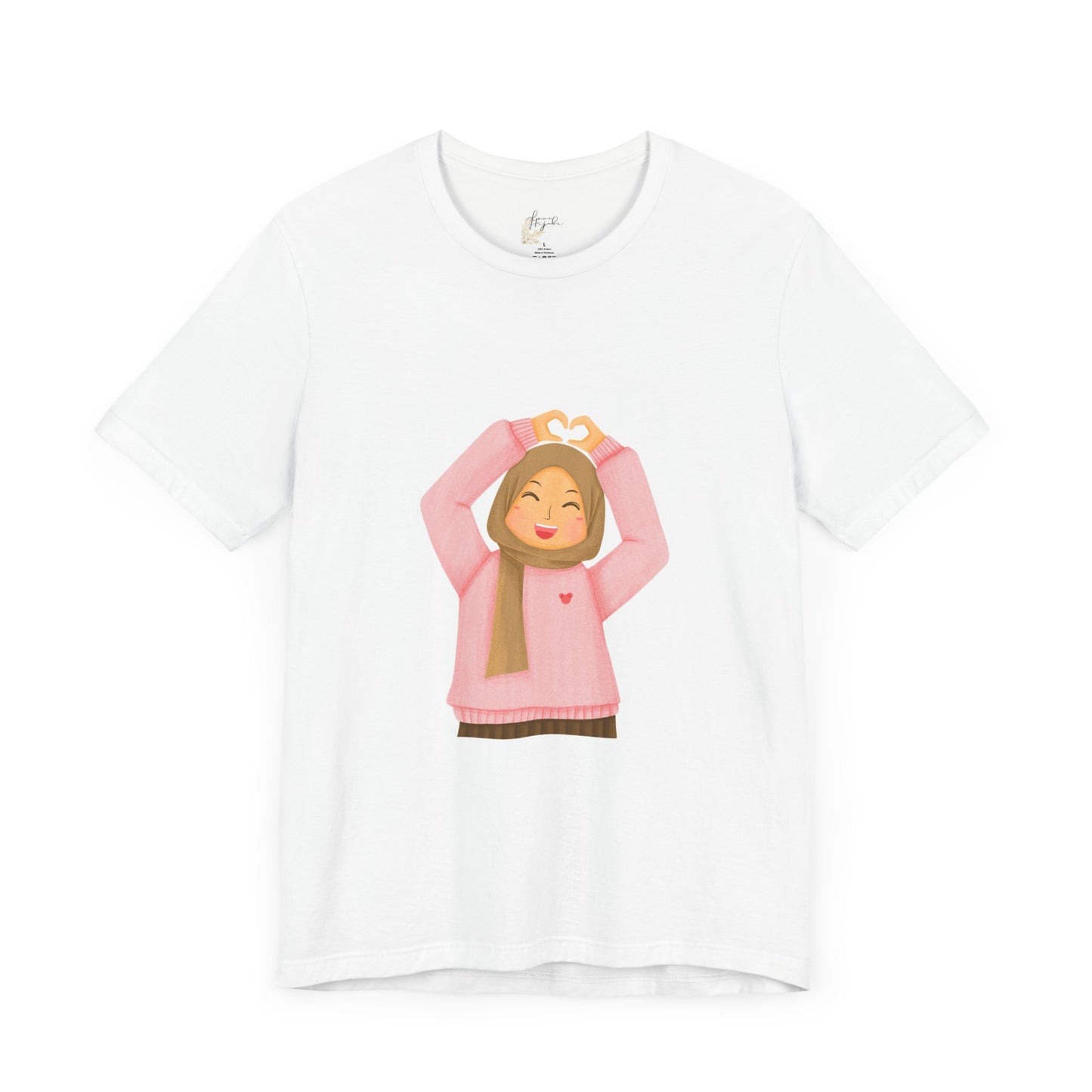 Heart Gesture Tee, Love Shirt, Valentine's Day Top, Casual Wear, Gift for Her, Friendship Tee, Everyday T-Shirt