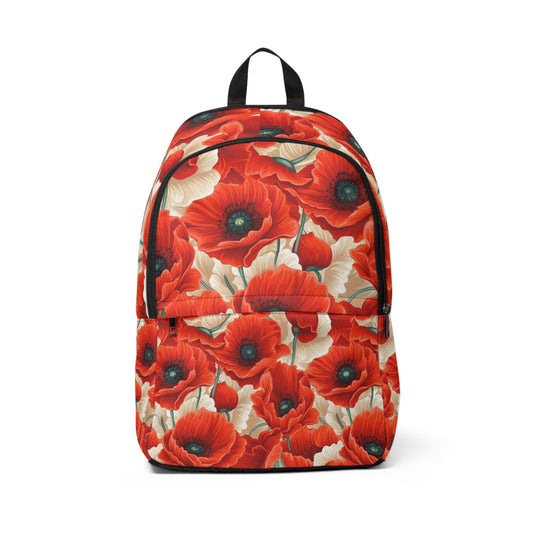 Vibrant Floral Backpack | Unisex Fabric Backpack for School, Travel, Gym, Gift Idea, Floral Design