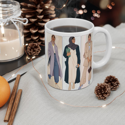 Fashion Illustration Mug – Trendy Coffee Cup for Style Lovers, Gift for Her, Stylish Beverage Holder, Fashionista Gift, Everyday Use