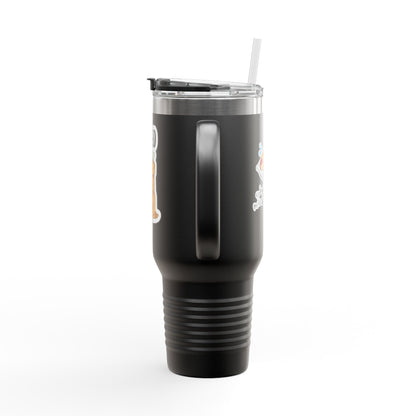 Insulated Travel Mug | Funny Coffee Cup for On-the-Go | Perfect Gift for Coffee Lovers | 40oz Thermal Mug for Work, Road Trips, or Parties