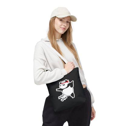 Cute Funny Panda Tote Bag, AOP Shopping Bag, Gift for Animal Lovers, Stylish Beach Bag, Eco-Friendly Book Bag
