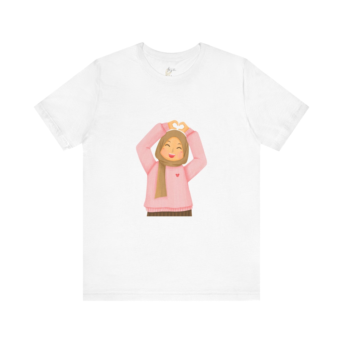 Heart Gesture Tee, Love Shirt, Valentine's Day Top, Casual Wear, Gift for Her, Friendship Tee, Everyday T-Shirt