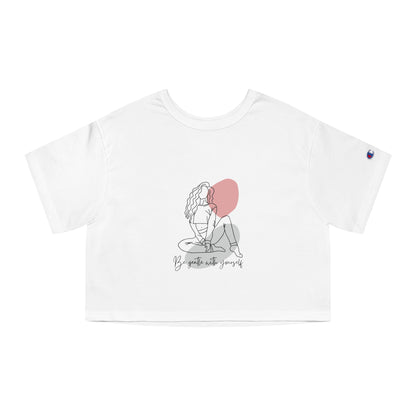 Cropped Graphic T-Shirt, Feminine Casual Top, Art Inspired Tee, Unique Gift for Her, Statement Shirt, Summer Wardrobe Essential
