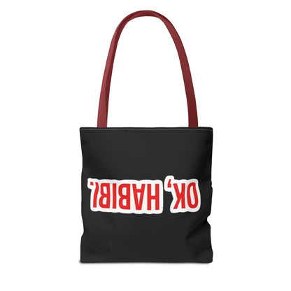 Trendy Statement Tote Bag | OK HABIBI & YALLA BYE | Stylish Shopping Bag | Gift for Her | Casual Accessories | Fun Everyday Use