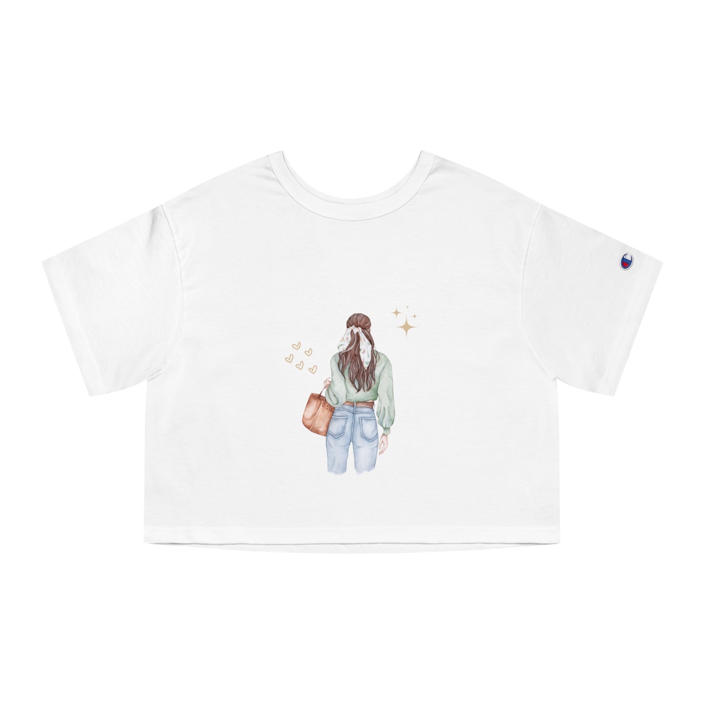 Cropped T-Shirt Featuring Vintage Elegance, Casual Style, Gift for Women, Summer Fashion, Chic Streetwear, Relaxed Look