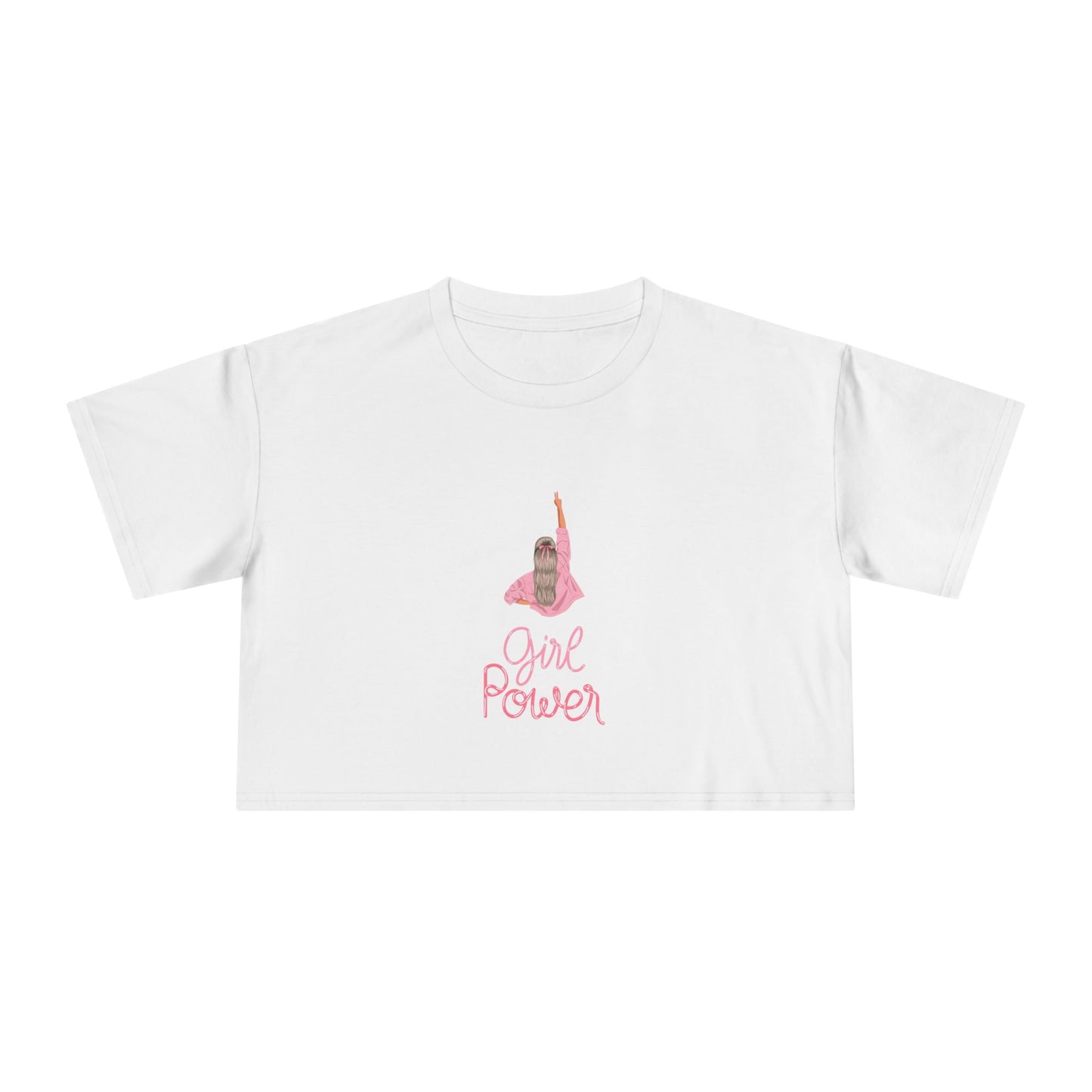 Girl Power Crop Tee - Casual Statement Shirt, Gifts for Her, Motivational Tee, Everyday Outfit, Summer Fashion