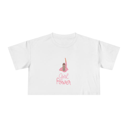 Girl Power Crop Tee - Casual Statement Shirt, Gifts for Her, Motivational Tee, Everyday Outfit, Summer Fashion